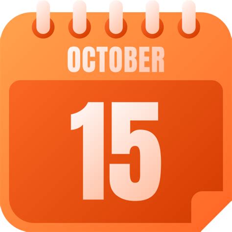 October 15 Generic gradient fill icon