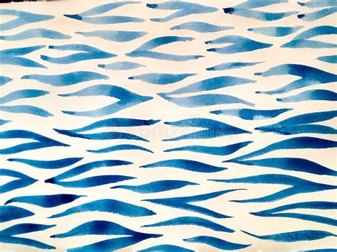 Blue Striped Print Hand Made Turquoise Animal Stock Photo Image Of