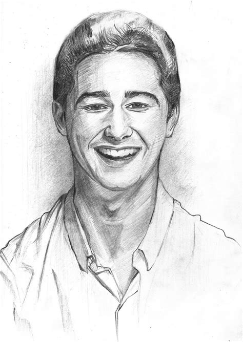 Shia Labeouf Drawing, Pencil, Sketch, Colorful, Realistic Art Images ...