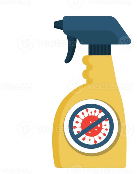 Disinfect Object And Surface Spray Bottle Flat Icon Png 19837348 Png