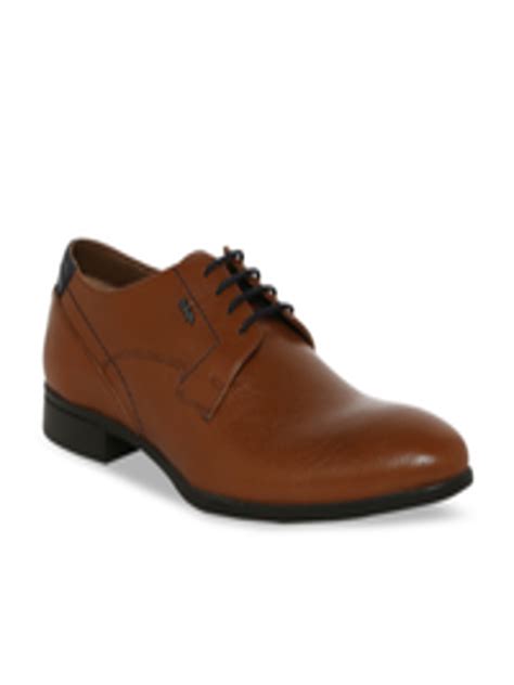 Buy Lee Cooper Men Tan Brown Solid Leather Formal Derbys Formal Shoes For Men 16863510 Myntra