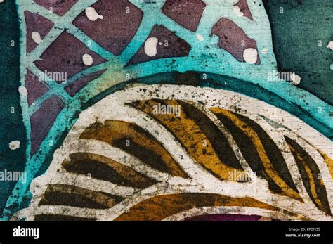 Abstraction Hot Batik Background Texture Handmade On Silk Abstract Surrealism Art Stock