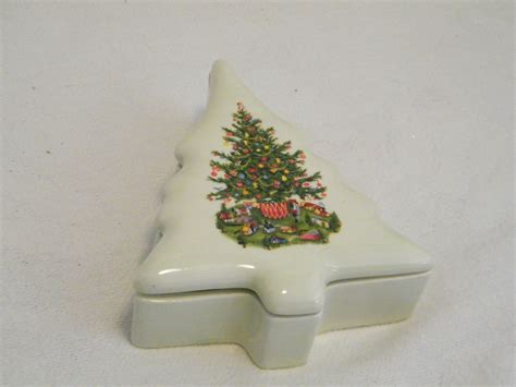 Christmas Tree Trinket Box In Ceramic By Alberta Molds Etsy