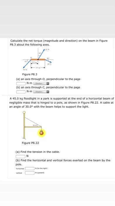 Solved Calculate The Net Torque Magnitude And Direction On Chegg