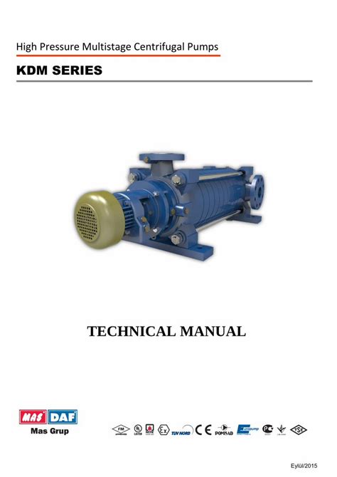 Pdf Technical Manual Kdm Series High Pressure Multistage