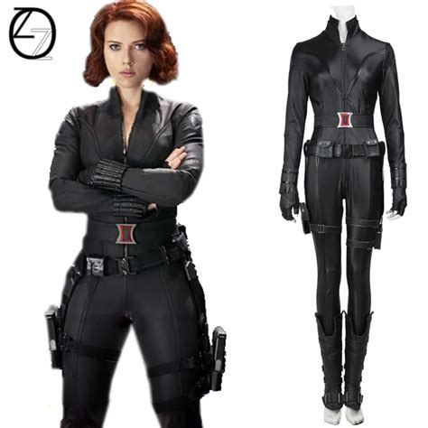 Black Widow Natasha Romanoff Cosplay Costume Movie Clothing Adult Sexy Women Dress Superhero