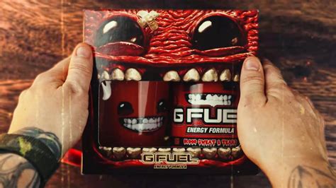 Super Meat Boy Unboxing G Fuel Blood Sweat And Tears Collectors Box