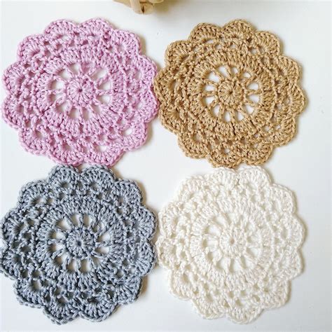 Easy Coasters Pattern Crochet Pattern Crochet Doily Crochet Etsy