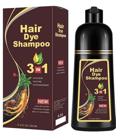 Dimilano Black Hair Dye Shampoo For Gray Hair Herbal Ingredients Shampoo 3 In 1 Unisex Grey