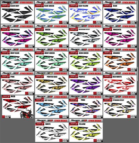 Suzuki Raider R Fi Stock Decals Laminated Sticker Lazada Ph