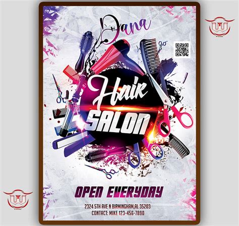 Hair Salon Flyer Hairdressing Flyer Hair Salon Grand Etsy