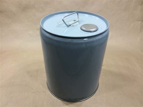 35 Gallon Grey Steel Closed Head Tight Head Pail Or Drum Yankee