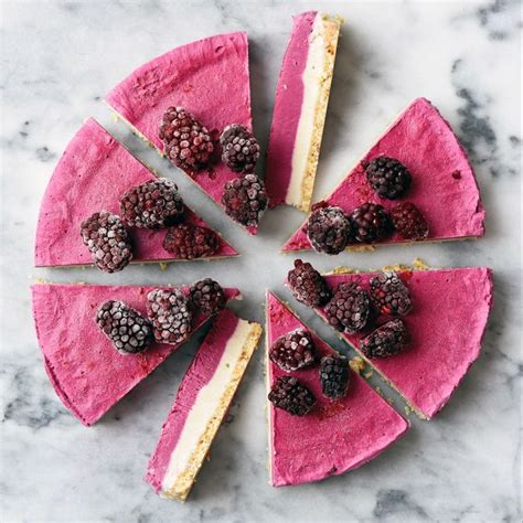 Blackberry And Raspberry Cashew Cheesecake Via Feedfeed On Https