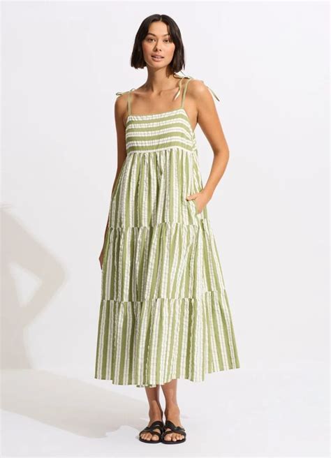 Fashion Finds And Surprise Gifts Shop Cabana Tier Maxi Olive Green