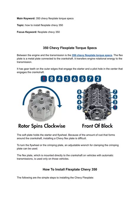 Ppt Chevy Flexplate Torque Specs Powerpoint Presentation Free