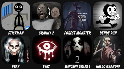 Stickman Jailbreak Granny 2 Forest Monster Bendy Run Fear Eyes