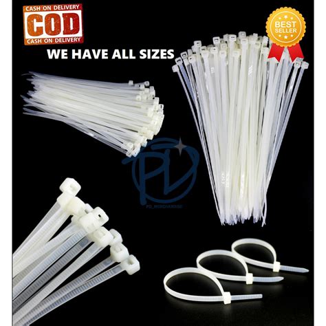 COD PD 3x200 Nylon Cable Ties Self Locking Plastic 100pcs Bag White