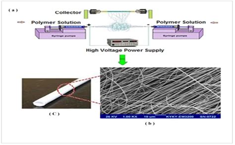 A Schematic Diagram Of The Opposite Charge Electrospinning Set Up For