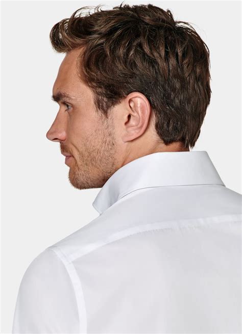 White Twill Extra Slim Fit Shirt In Egyptian Cotton SUITSUPPLY