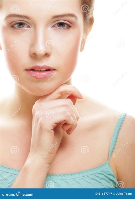 Belle Jeune Fille Avec La Peau Propre Image Stock Image Du Propre