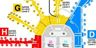 Miami airport map - Map of Miami airport (Florida - USA)