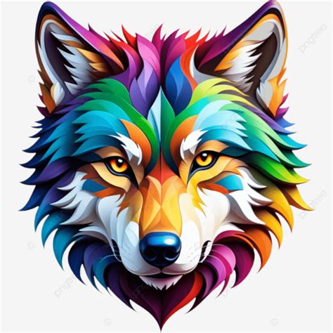 Colorful Wolf Painting Shirt Designs Design Elements Asset Design