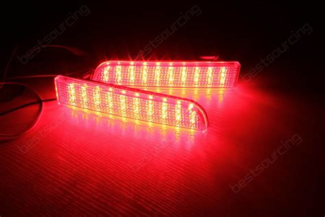 Angrong X Red Rear Led Bumper Reflector Tail Brake Light For