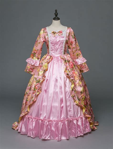 Victorian Dress Costume Womens Rococo Pink Victorian Masquerade Ball