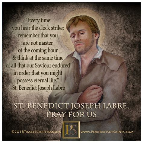 Happy Feast Day Saint Benedict Joseph Labre Beggar Portraits Of Saints