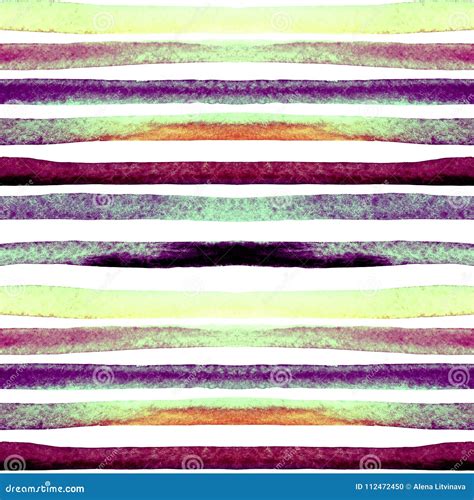 Watercolor Stripes Seamless Pattern Stock Photo Image Of Paper