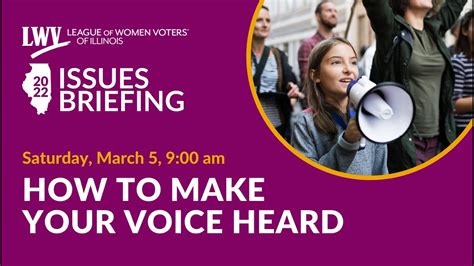 How To Make Your Voice Heard Issues Briefing 2022 Youtube