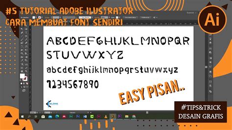 Tutorial Ilustrator 5 Cara Bikin Font Sendiri Menggunakan Ai Youtube