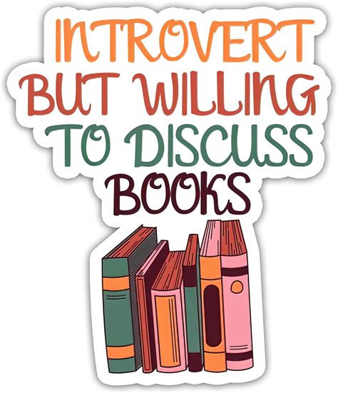 Amazon Milleyz Introvert But Willing To Discuss Books Sticker