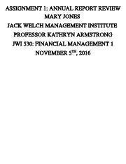 Assignment Annual Report Review Docx Assignment Annual Report