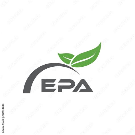 EPA letter nature logo design on white background. EPA creative ...