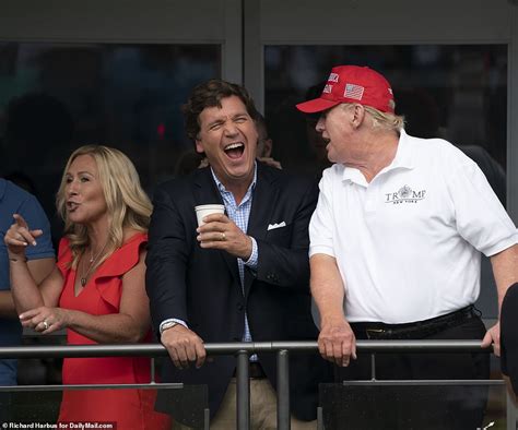 Trump Shares Joke With Tucker At Golf Club Weeks After Fox Star Shot