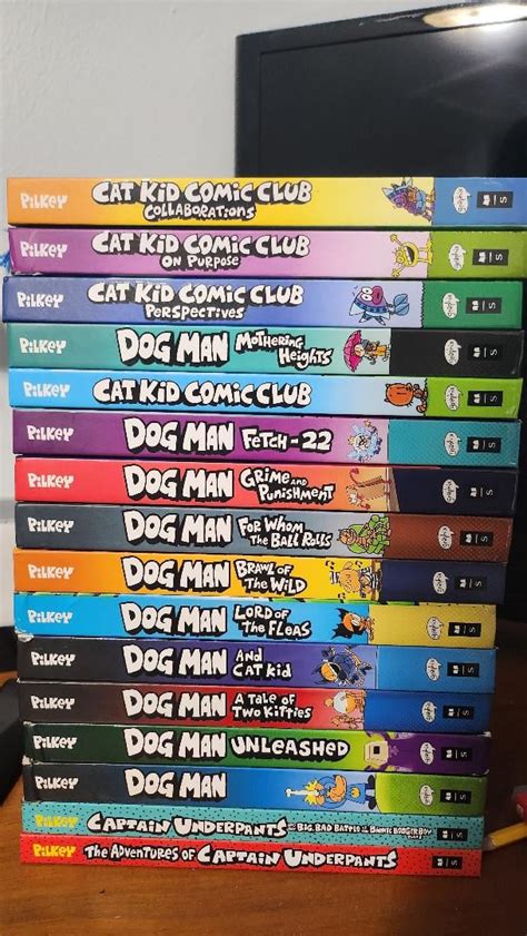 Just got every dog man and cat kid comic club book : r/DavPilkeyBooks