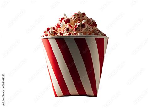 box of popcorn bucket isolated on transparent background Stock ...