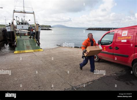 ferry between cathlin island and ballycastle Stock Photo - Alamy