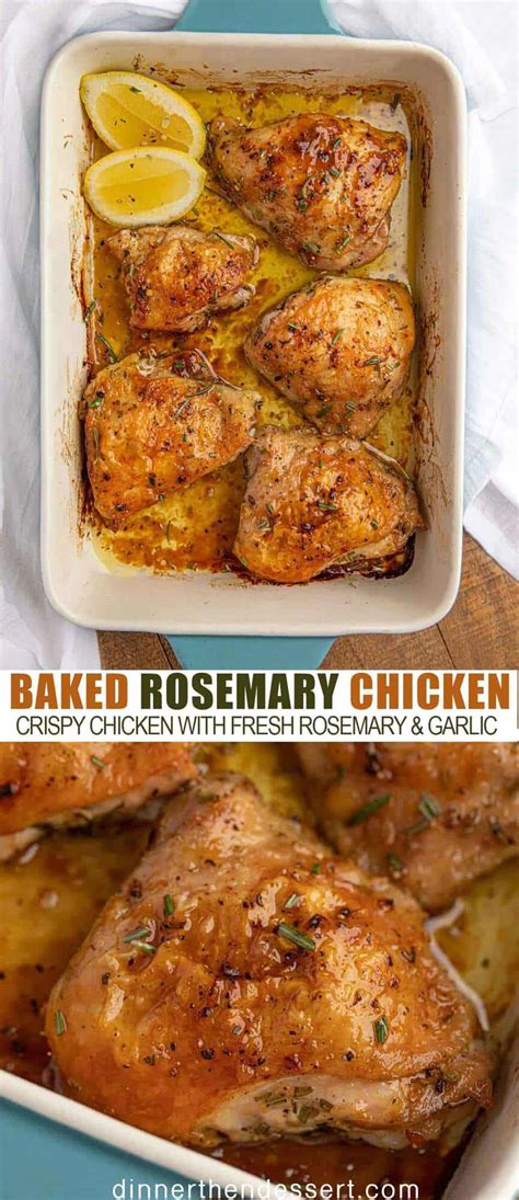 Baked Rosemary Chicken Recipe Video Dinner Then Dessert