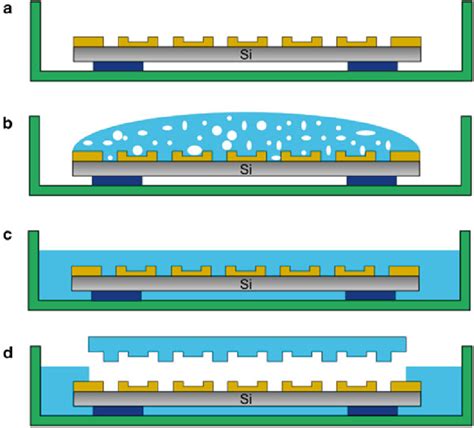 Process For Master Molding Of Pdms A The Master Is Attached To