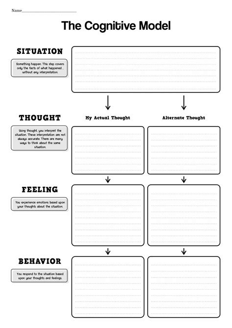 Cognitive Behavior Therapy Worksheets Artofit