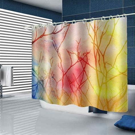 Transform Your Bathroom With A Vibrant 3d Tree Shower Curtain