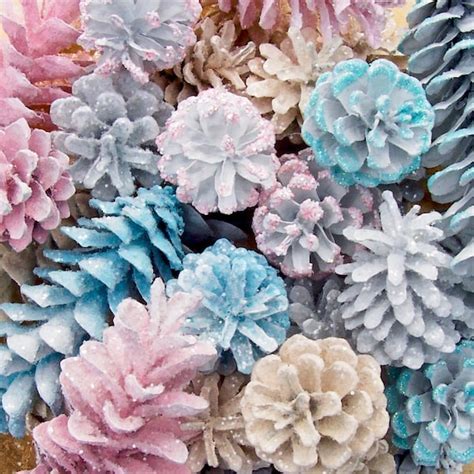 Glitter Pine Cones - Etsy