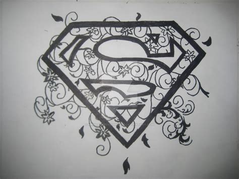 Superman Sketch Logo at PaintingValley.com | Explore collection of ...