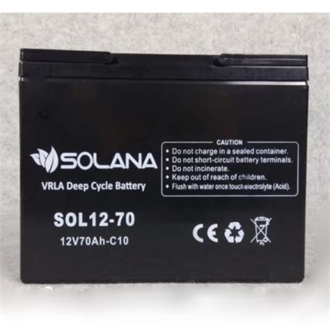 Jual Solana Battery Baterai Accu Solana 12v 70 Ah Sol 12 70c 10 Vrla