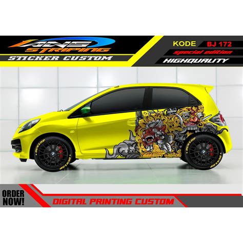 Jual Decal Sticker Mobil Brio Sticker Honda Jazz Sticker Decal