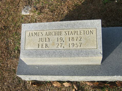 James Archie Stapleton M Morial Find A Grave