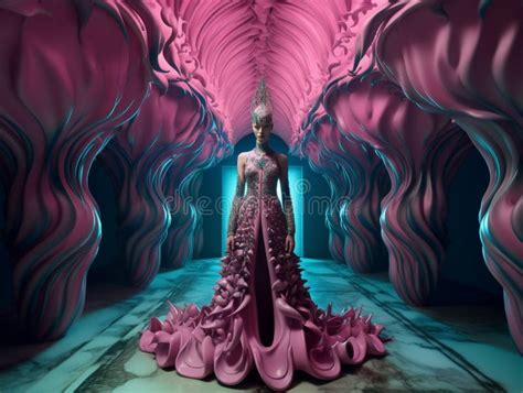 A Female Mage Summons A Giant Creature Fairytale Colorful Landscape
