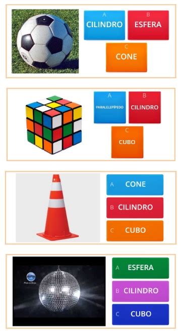 Figuras Geom Tricas Espaciais Atividade Cone Cilindro E